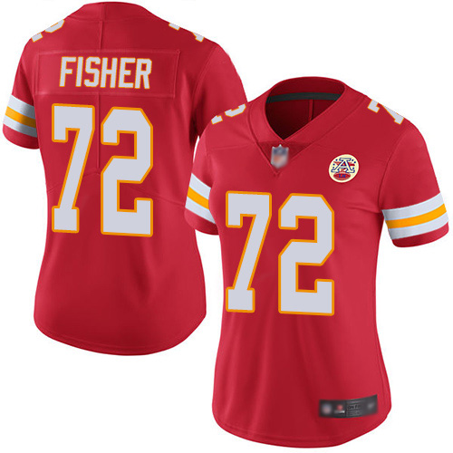 Women Kansas City Chiefs #72 Fisher Eric Red Team Color Vapor Untouchable Limited Player Football Nike NFL Jersey->youth nfl jersey->Youth Jersey